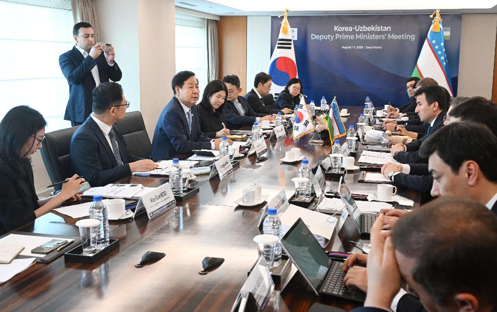 구윤철 부총리, 잠시드 호자예프 우즈벡 부총리 면담