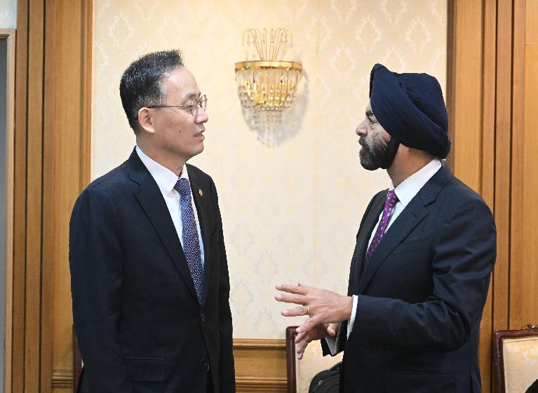 이형일 부총리, 아제이 방가 세계은행 총재 면담